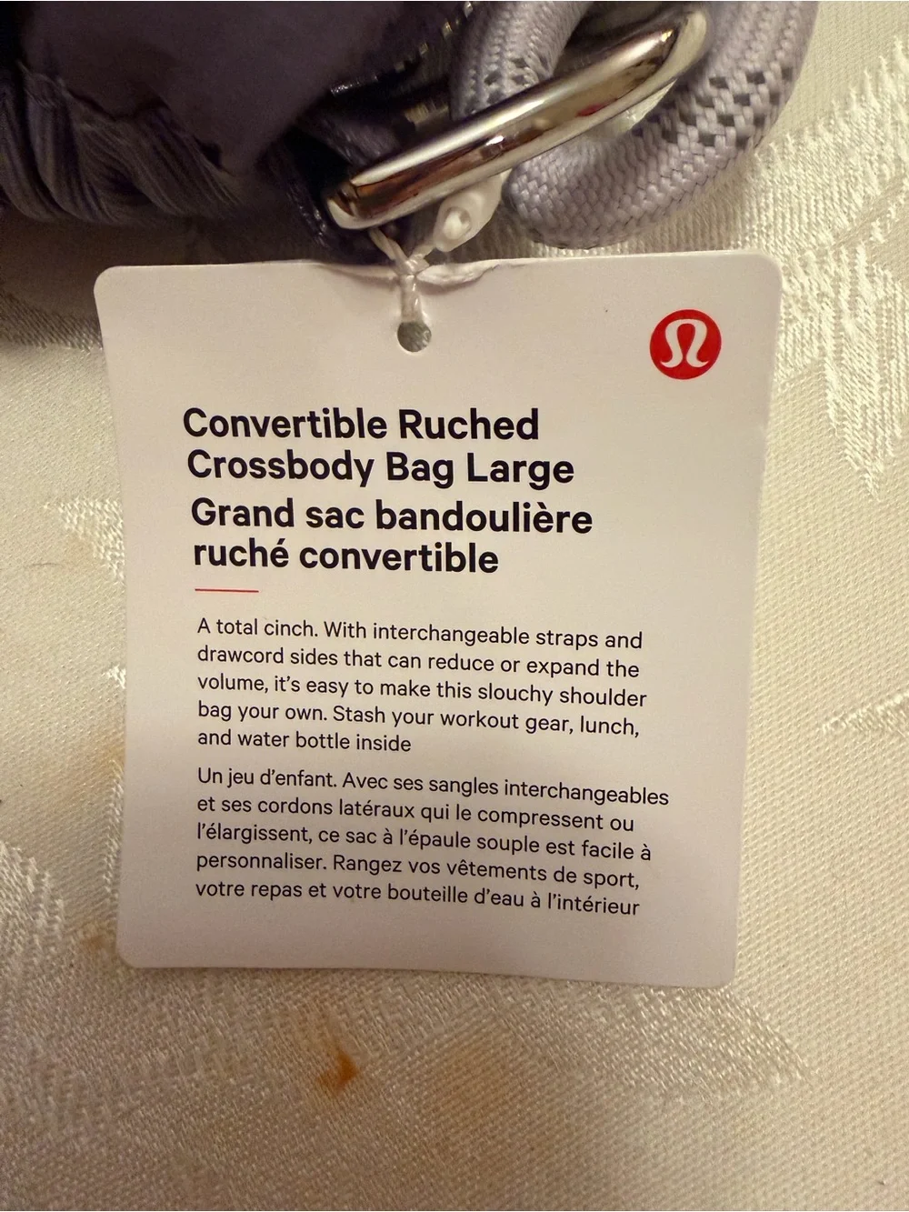 UNICORN PURPLE SUPER RARE COLOR Lululemon convertible ruched large crossbody bag